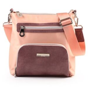 Suzy Levian Pink Sporty Crossbody Bag w/ Wide Guitar Strap | NWT